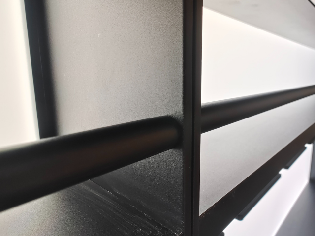 Simple Lux kitchen cabinet design aluminum display racks with led light background1307N