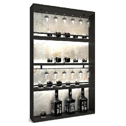 Italian lux kitchen led lighted kitchen storage shelf spice rack 1312L